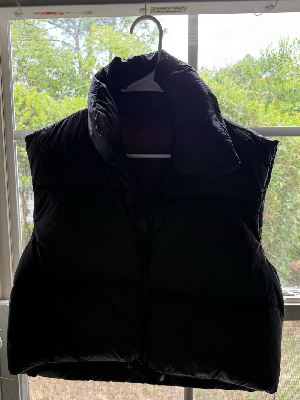 Black Cropped Puffer Vest